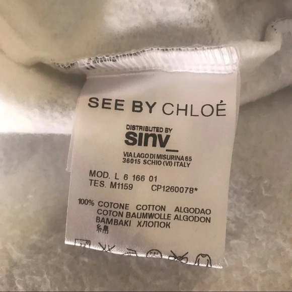 New See By Chloe Stars and Stripes Sweatshirt NWT Designer Casual Women’s 10 - Picture 8 of 8